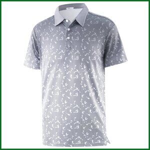 Performance Polo Shirt Moisture Wicking Quick Dry Recycled Material